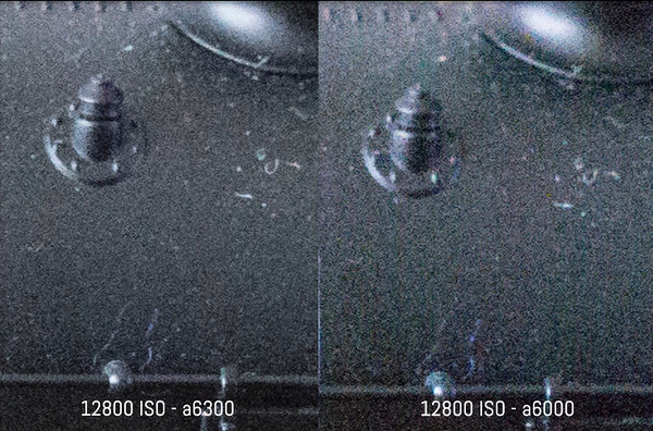 The two cameras at 12800 ISO.