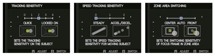 New AF-C Custom Settings menu