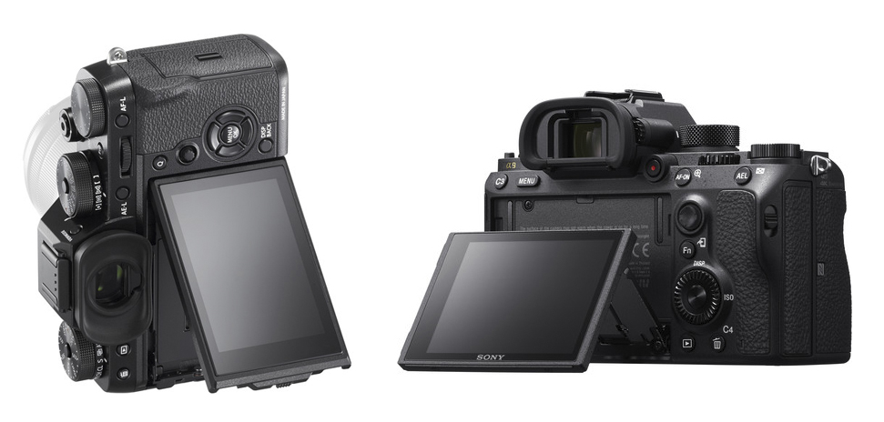 sony a9 vs x-t2 screen