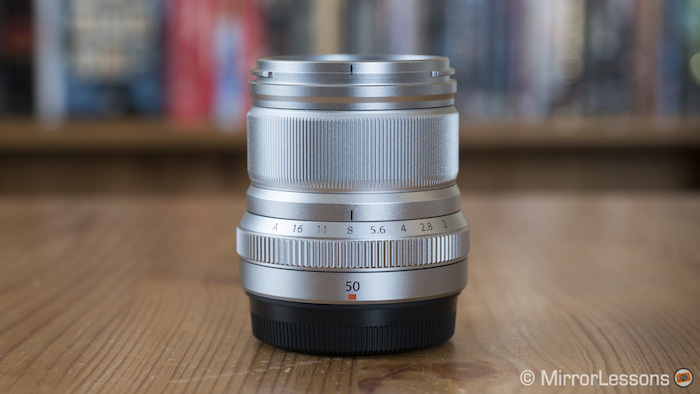 fujifilm 50mm f2 in silver finish with no hood