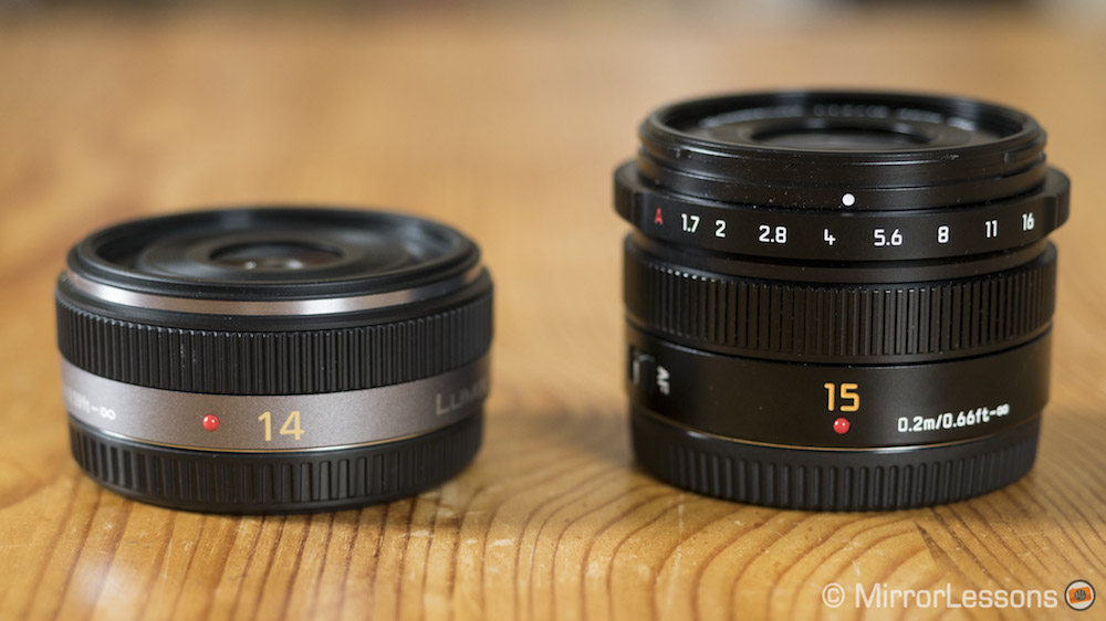 panasonic 14mm vs 15mm