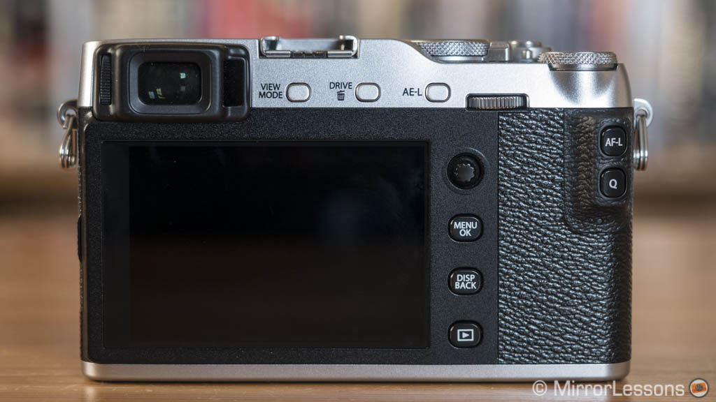 rear view of the Fuji X-E3