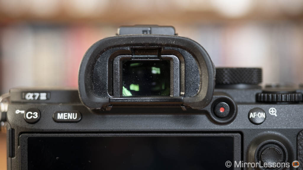 The A7 III electronic viewfinder