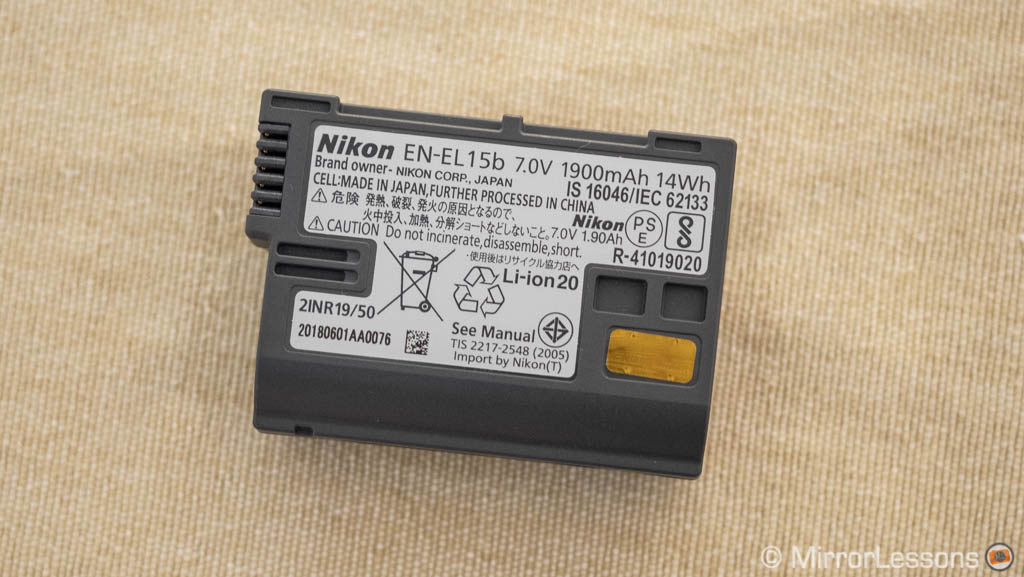 Older Nikon Z7 battery