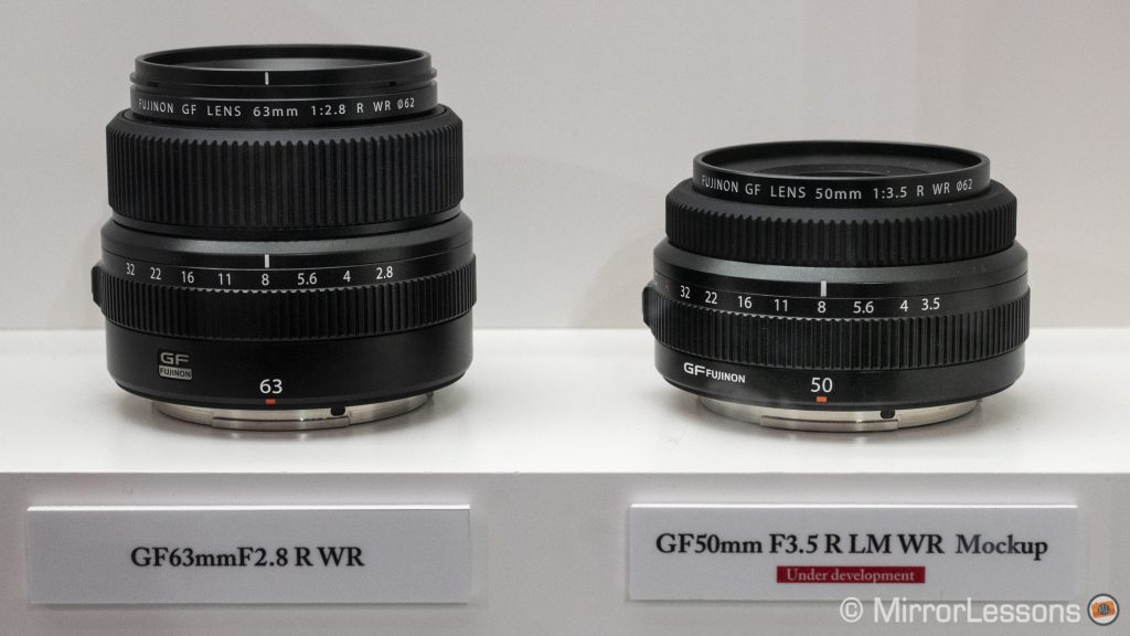 GF 63mm F2.8 next to GF 50mm F3.5