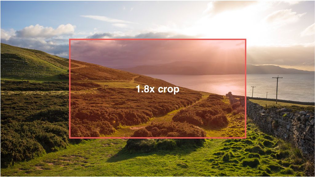 graphic showing the 1.8x crop in comparison to the full area