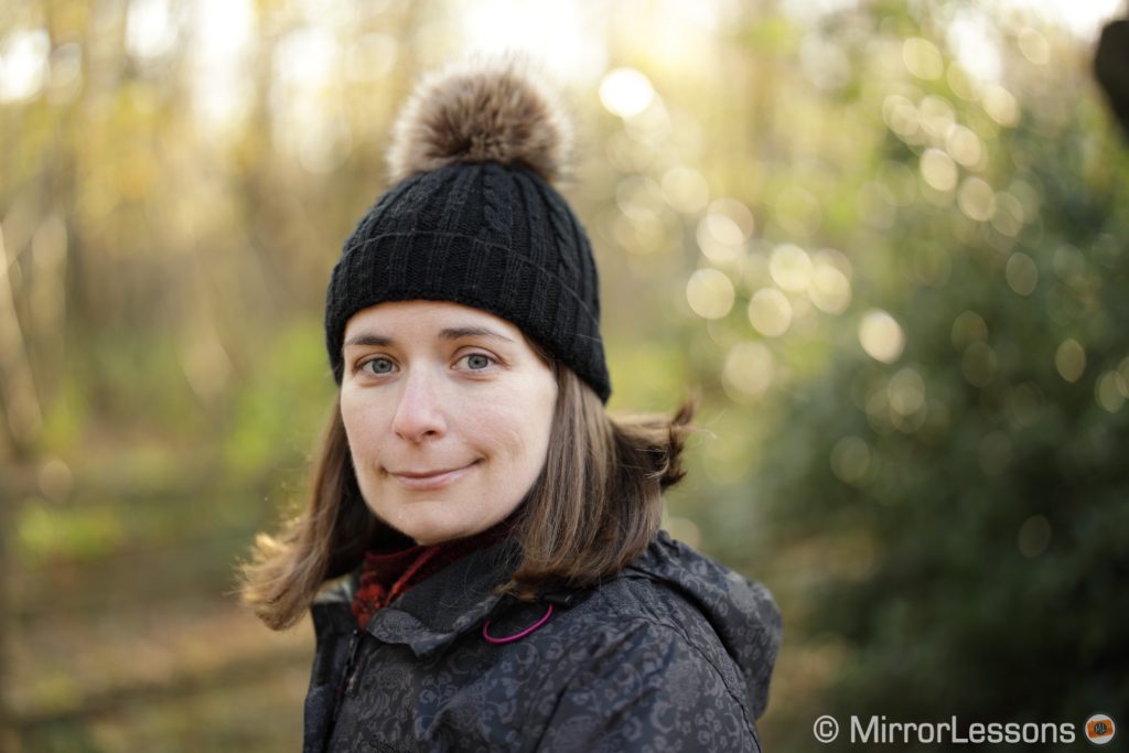 Portrait of a woman in the woods