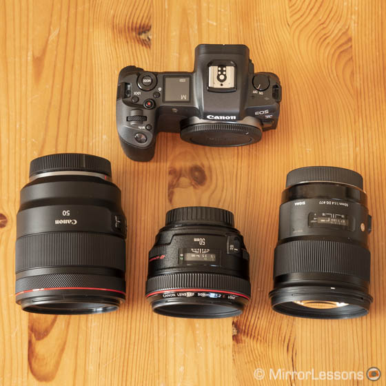 Canon RF 50mm 1.2 vs EF 50mm 1.2 vs Sigma 50mm 1.4 Art – The