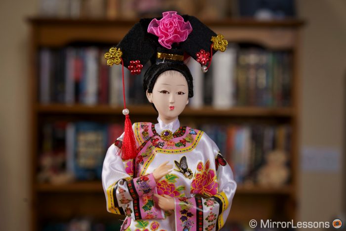 Close-up on a Japanese doll