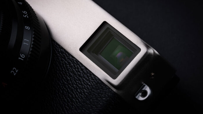 The viewfinder of the X-Pro3