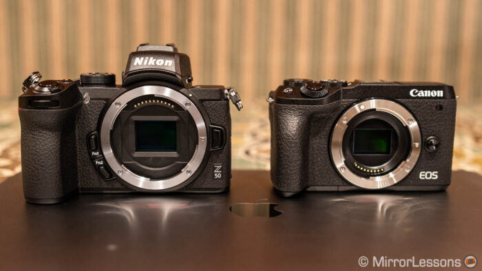 livstid For nylig Automatisering Nikon Z50 vs Canon EOS M6 II - The 10 main differences - Mirrorless  Comparison