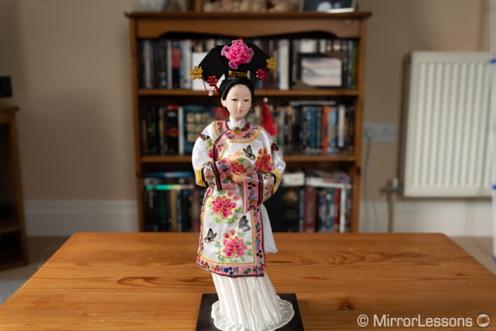 image of a doll taken with a7r 4 and multi shoot mode