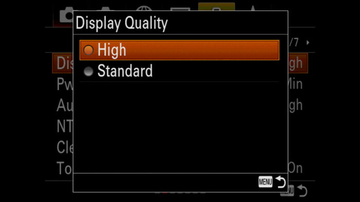 sony a7 iii display quality