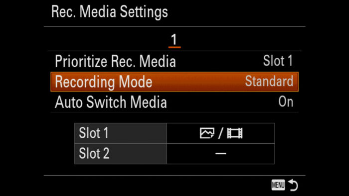 sony a7 iii dual card slot set up