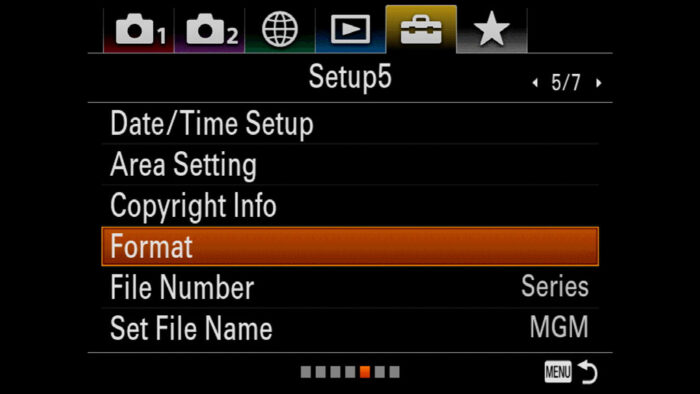 Navigating the Sony A7III Menu