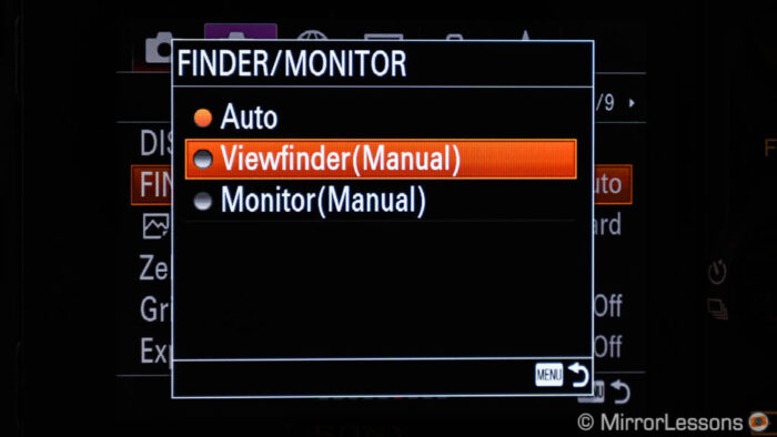 how to turn a7 iii screen off