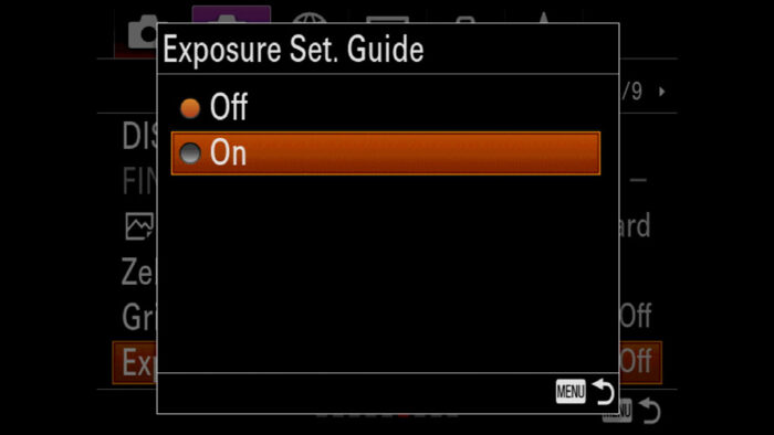 sony a7 iii display options