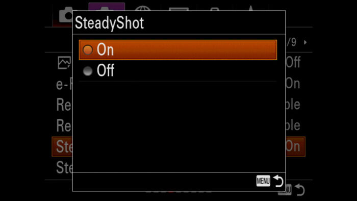 how to turn on image stabilization on sony a7iii