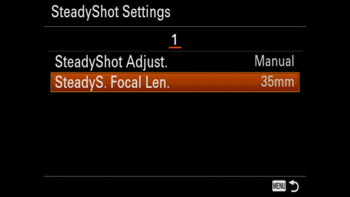 The Steady Shot settings