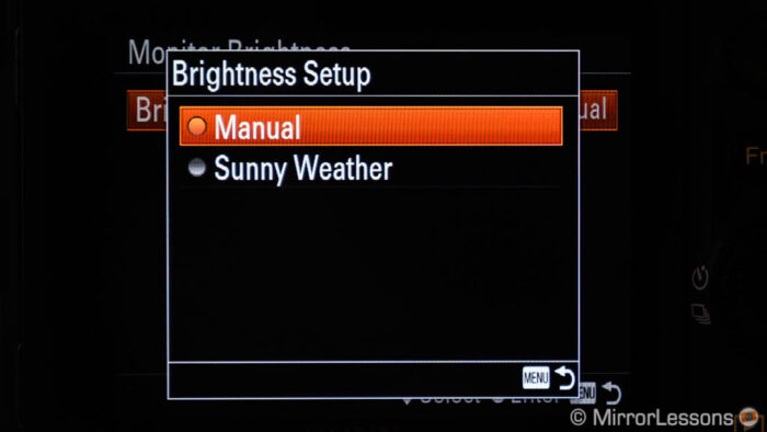 sony a7iii lcd settings