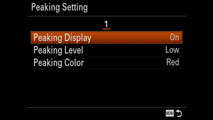 focus peaking sony a7iii