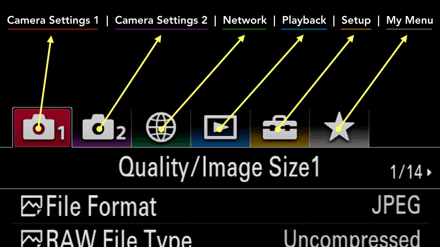 sony lens types