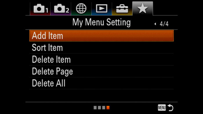 sony a7iii custom setting