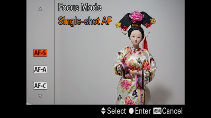 Sony A7 III Modo de foco automático