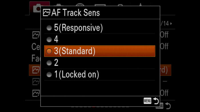 Sony A7 III AF Track Sens