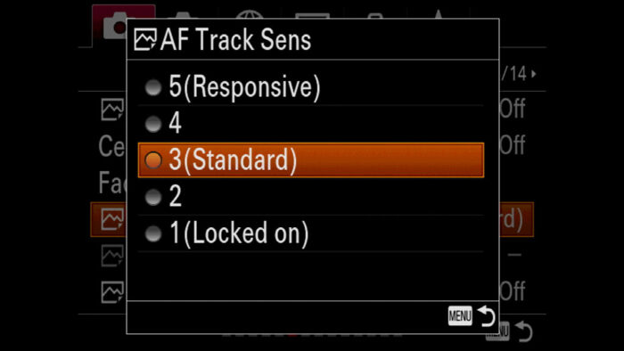 sony a7 iii af track sens
