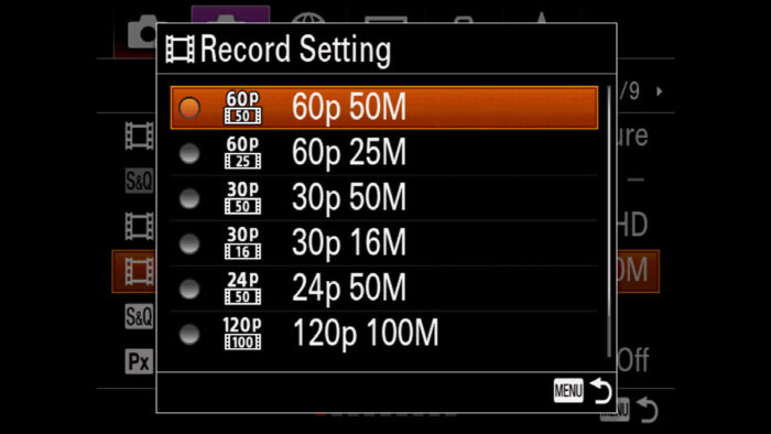 Fuera de borda mendigo fluctuar Sony A7 III, A7R III, A9 Video Settings Explained - Mirrorless Comparison