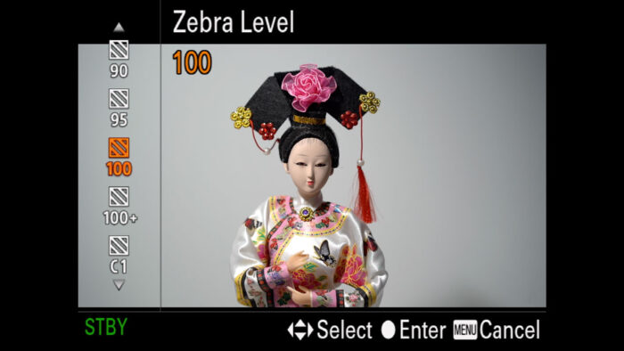 The Zebra level menu