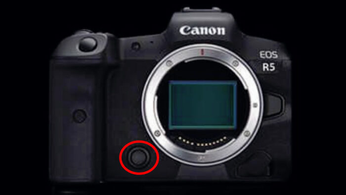 Extra button on the front of the EOS R5