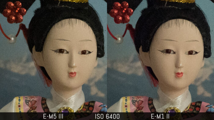 ISO comparison of the Olympus E-M5 III and E-M1 II at 6400 ISO