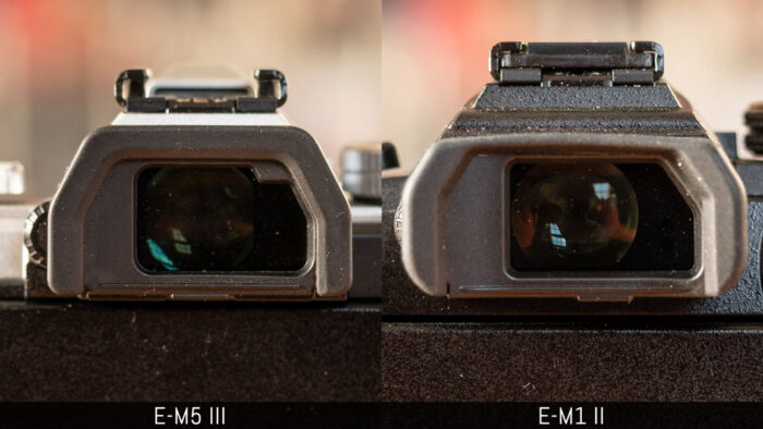 Olympus OM-D E-M5 III and E-M1 II viewfinders