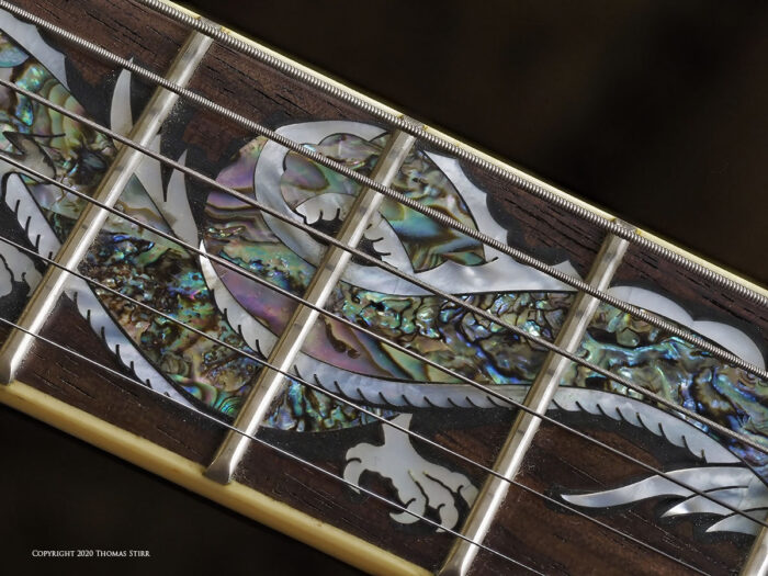 Guitar strings up close