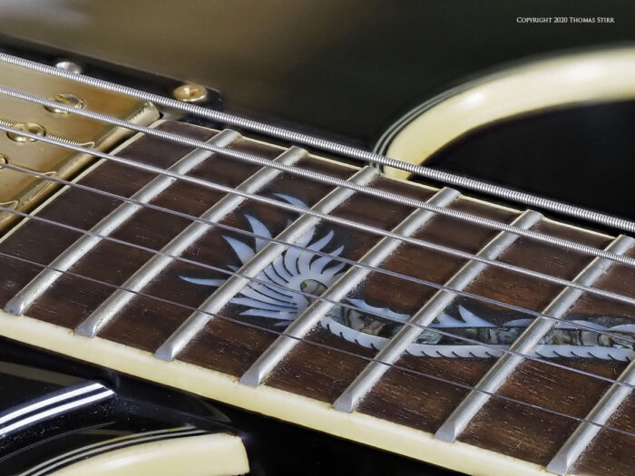 Guitar strings up close