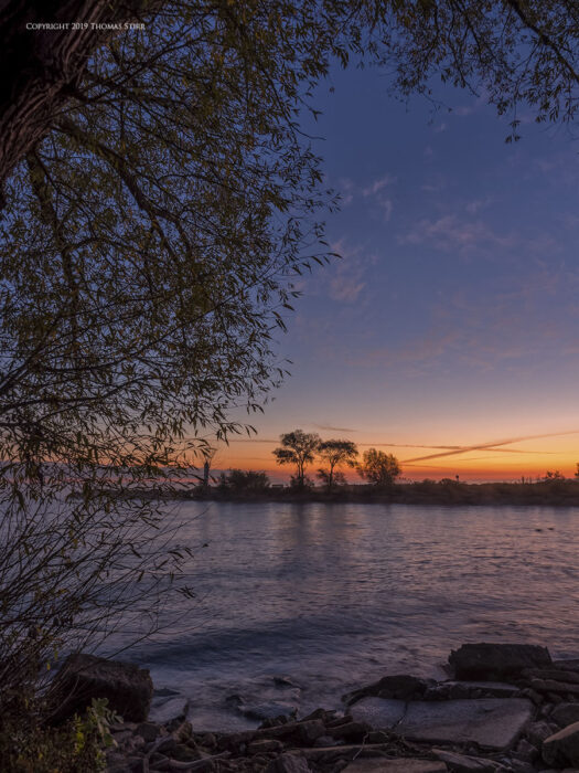 A sunset shot over a lake