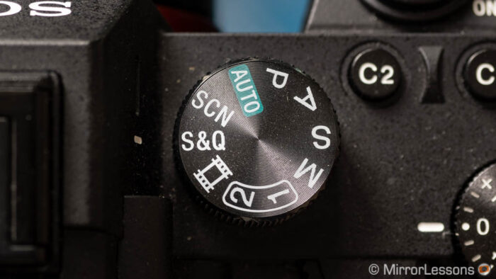 The S&Q mode on the top dial of the Sony A7 III