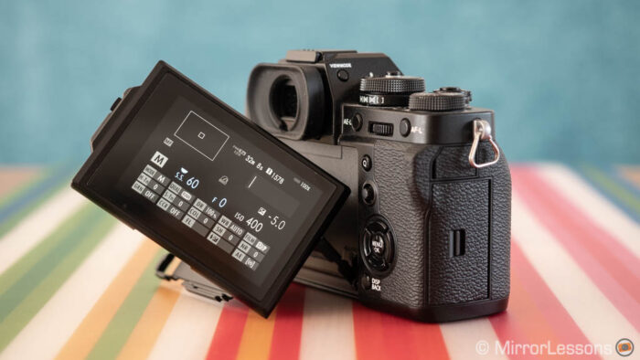 The flip out monitor of the X-T3
