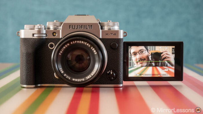 Fujifilm X-T4 with LCD screen flipped 180˚