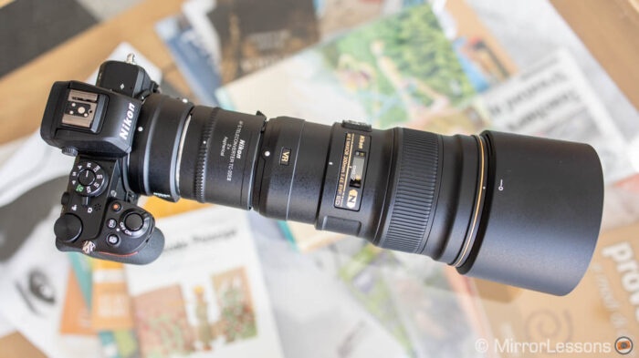 nikon z50 with teleconverter 2.0 and 300mm f4 pf lens