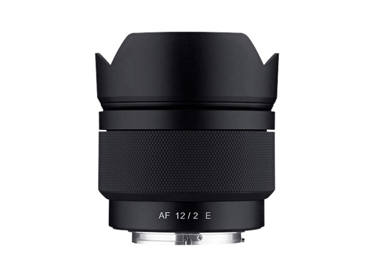 Samyang 12mm f2 AF on white background