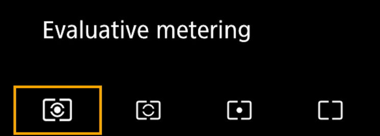 canon menu metering settings