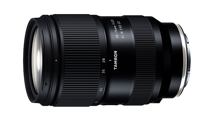 Tamron 28-75mm F2.8 G2 on white background