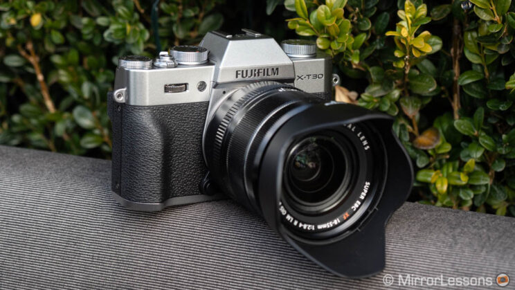 Fujifilm X-T30 in silver color with 18-55mm kit lens