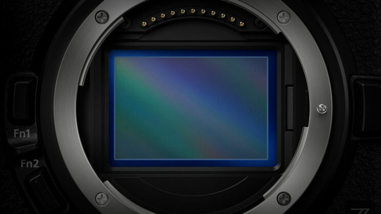 close-up on the sensor of the Nikon Z6 II