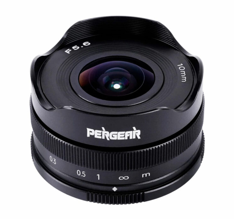 Pergear 10mm F5.6 on white background
