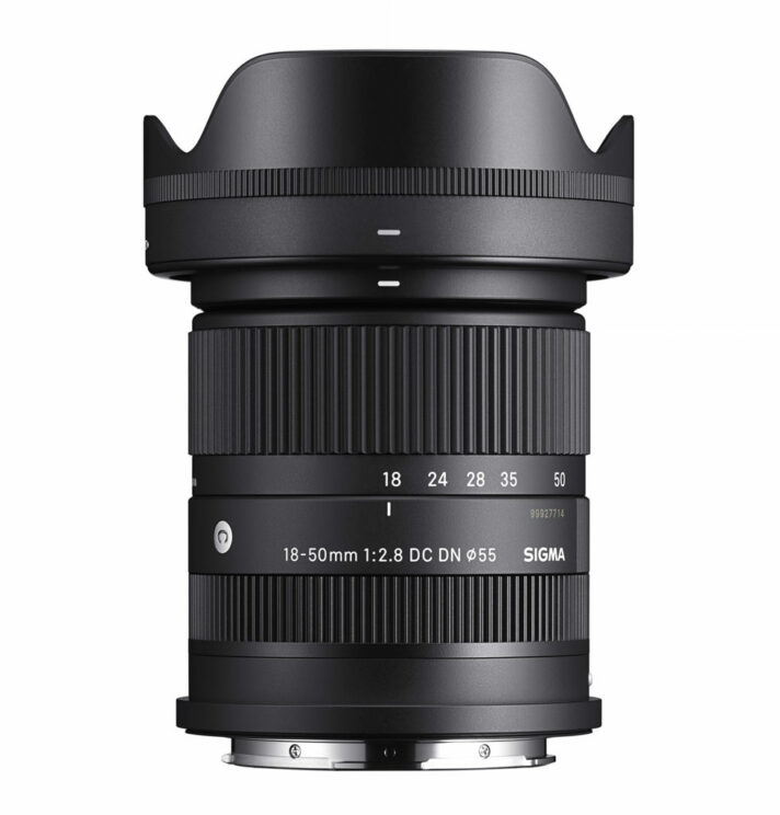 Sigma 18-50mm F2.8 on white background