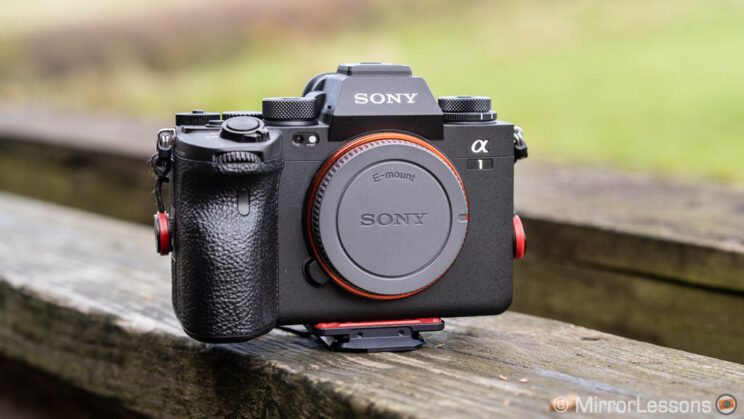 Sony A1, front view, with nature background